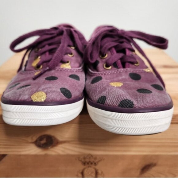 Keds x Taylor Swift Champion Gold  Black Polka Dot Low Top Sneakers Size 7 - Picture 5 of 14